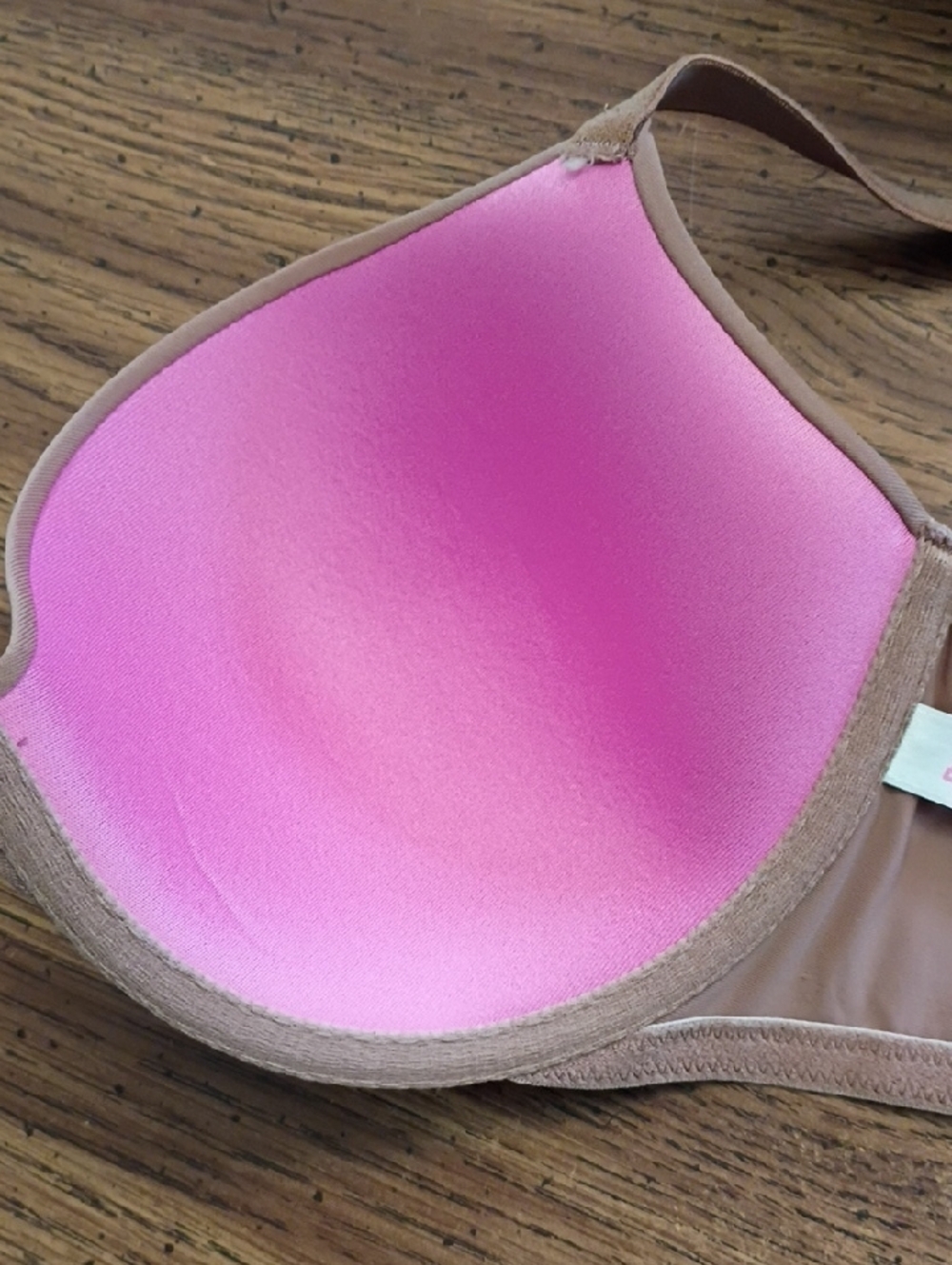 🩷PINK 🩷 34D T-Back Molded T-Shirt Bra in Nude - Picture 9 of 9